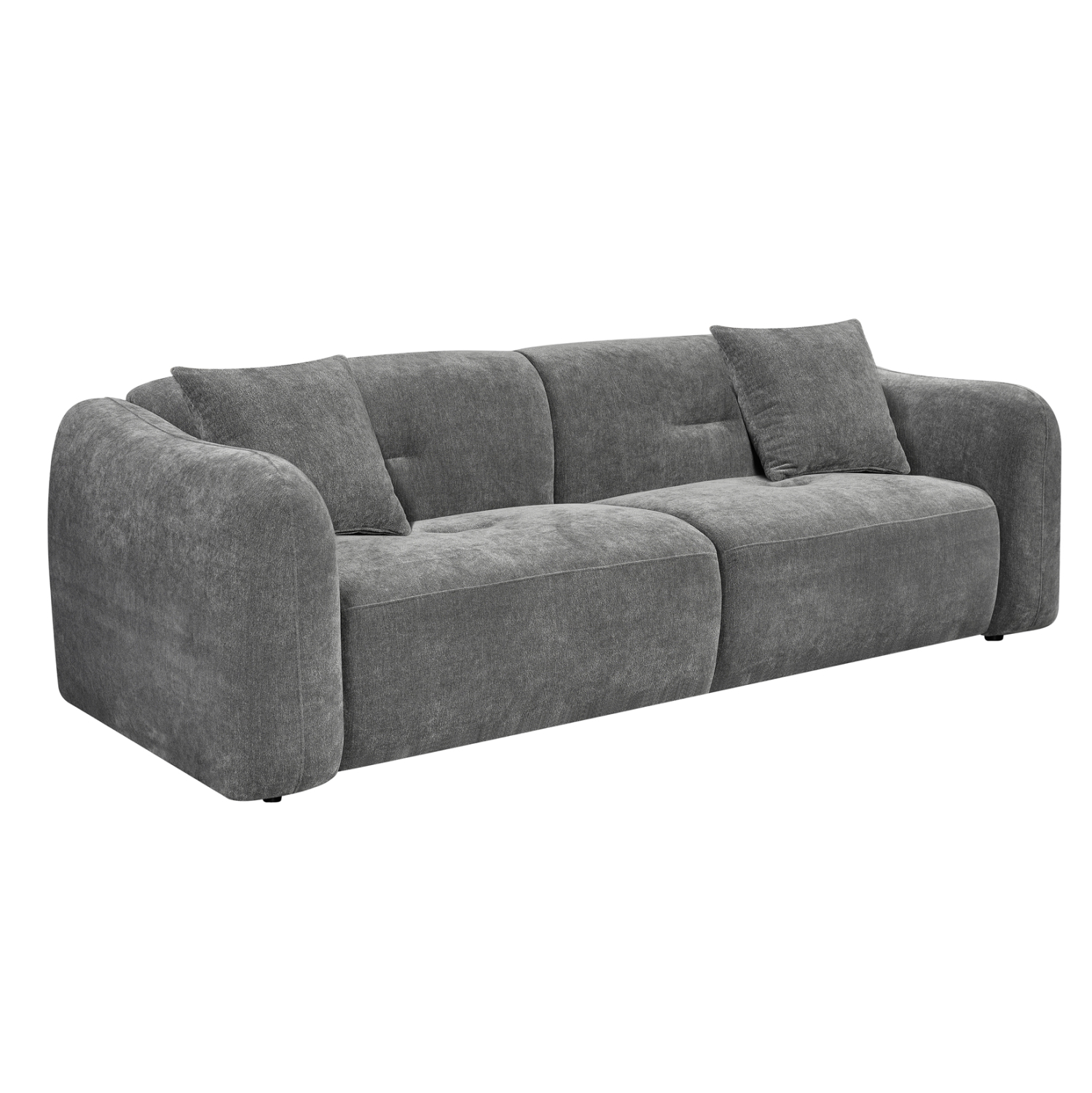 HM3333.01 ΚΑΝΑΠΕΣ 3-ΘΕΣΙΟΣ JUNOA HM3333.01 ΓΚΡΙ ΥΦΑΣΜΑ 228x89x74Υεκ - Image 1