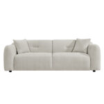 ΚΑΝΑΠΕΣ 3-ΘΕΣΙΟΣ JUNOA HM3333.02 ΕΚΡΟΥ ΥΦΑΣΜΑ 228x89x74Υεκ - Image 3