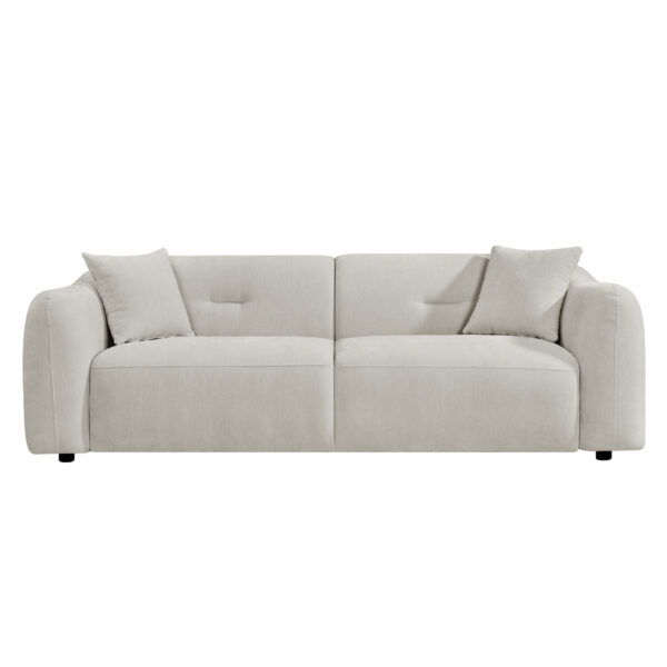 ΚΑΝΑΠΕΣ 3-ΘΕΣΙΟΣ JUNOA HM3333.02 ΕΚΡΟΥ ΥΦΑΣΜΑ 228x89x74Υεκ - Image 3