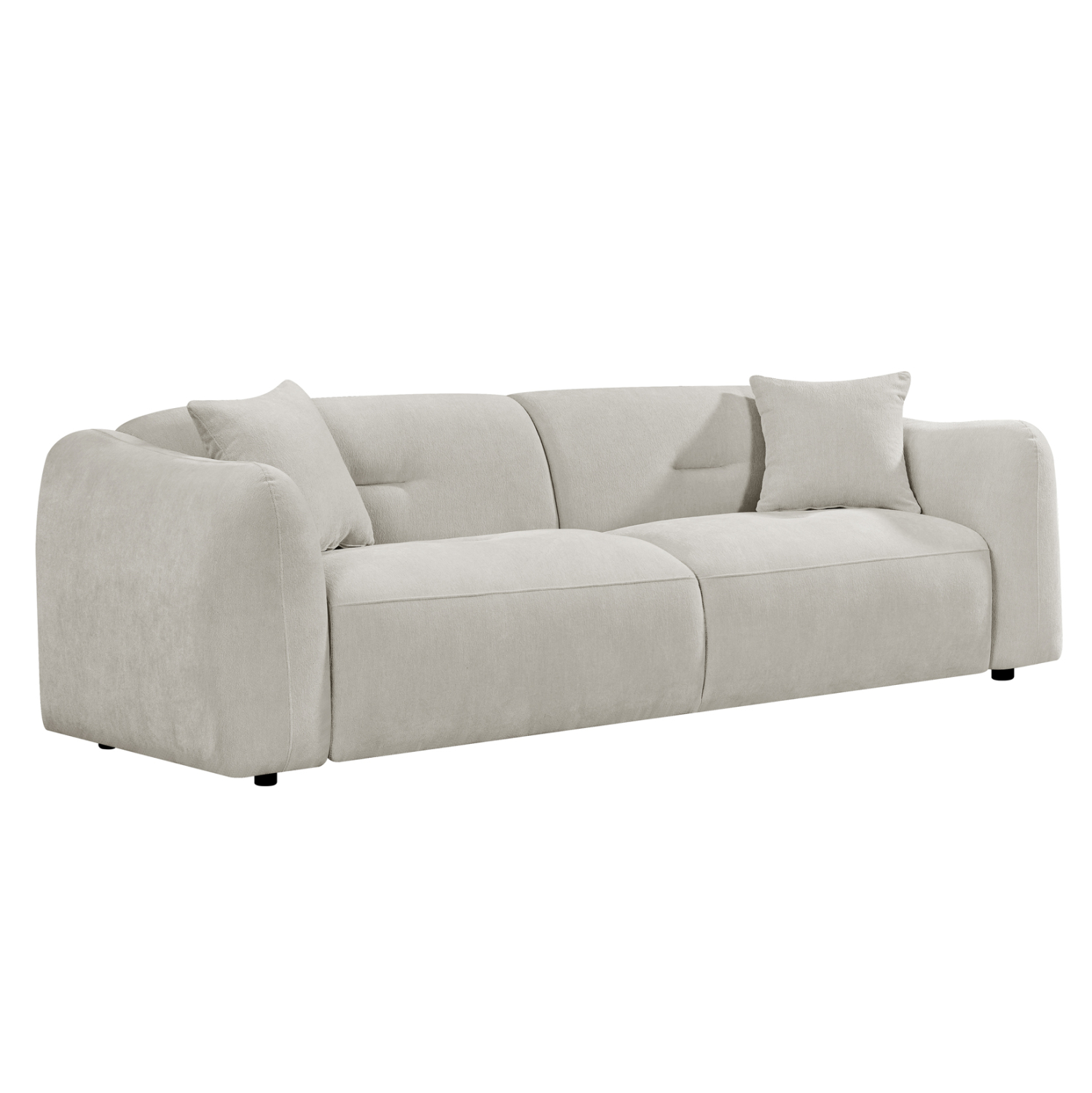 HM3333.02 ΚΑΝΑΠΕΣ 3-ΘΕΣΙΟΣ JUNOA HM3333.02 ΕΚΡΟΥ ΥΦΑΣΜΑ 228x89x74Υεκ - Image 1