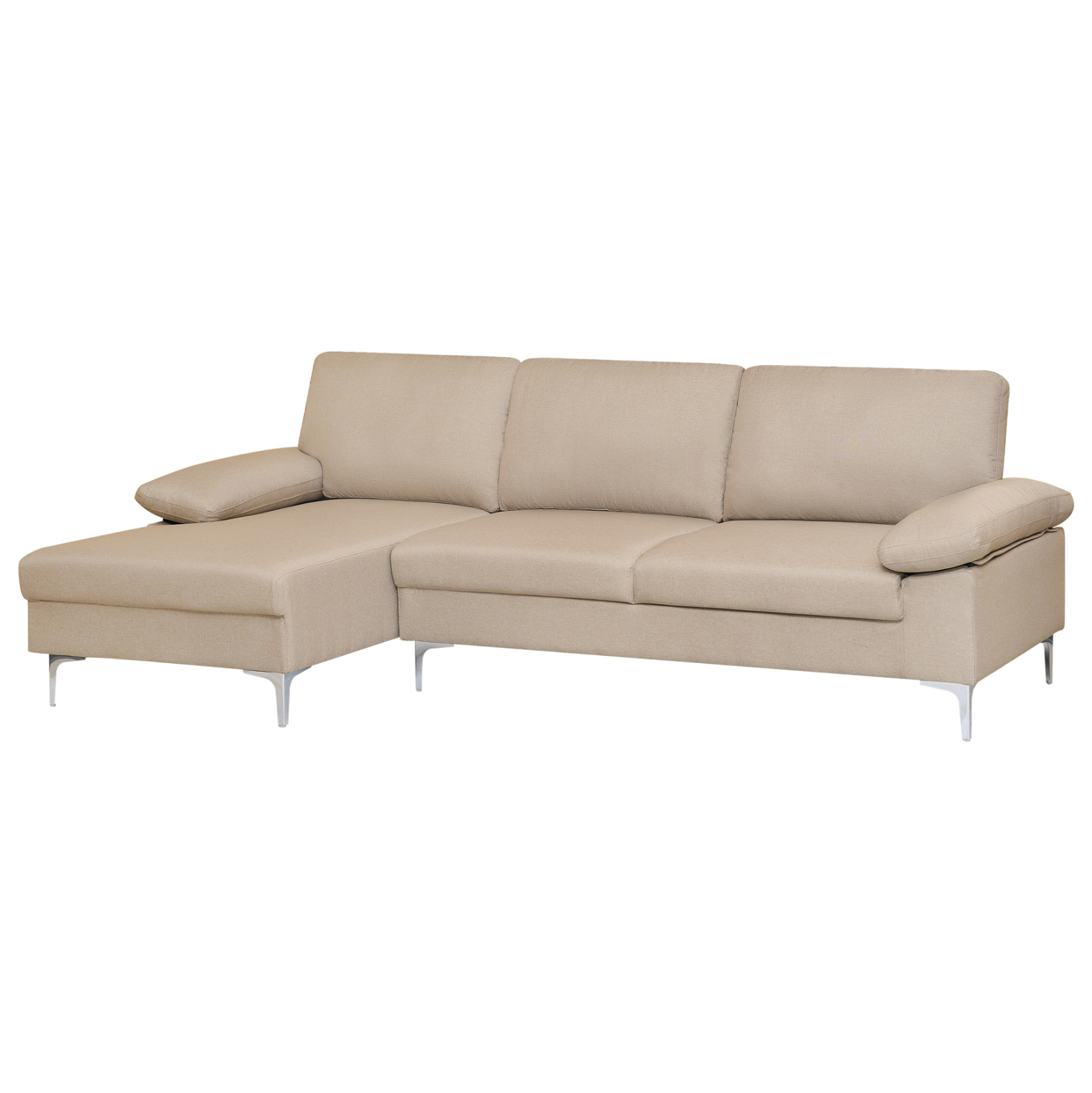 HM3340.02L ΚΑΝΑΠΕΣ ΑΡΙΣΤΕΡΗ ΓΩΝΙΑ ANTON HM3340.02L ΕΚΡΟΥ ΥΦΑΣΜΑ--ΜΕΤΑΛΛΙΚΑ ΠΟΔΙΑ 263x133x85Υεκ - Image 1