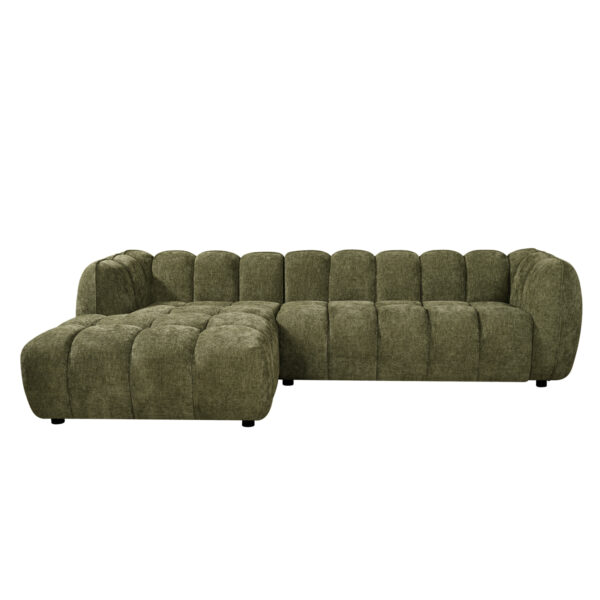 ΚΑΝΑΠΕΣ ΓΩΝΙΑ (ΑΡΙΣΤΕΡΗ) LYKKE HM3326.03L ΠΡΑΣΙΝΟ ΥΦΑΣΜΑ 280x89-165(η γωνία)x70Υεκ - Image 3