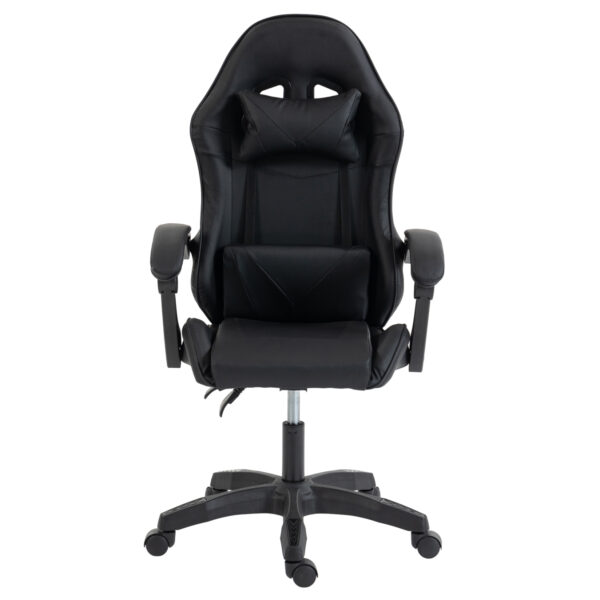 ΚΑΡΕΚΛΑ GAMING STRATUS HM1231.01 ΜΑΥΡΟ PVC--ΜΕ ΜΑΞIΛΑΡΑΚΙΑ ΜΕΣΗΣ/ΚΕΦΑΛΗΣ 62x62x119Υεκ - Image 3