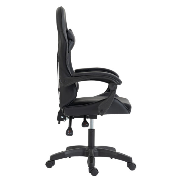 ΚΑΡΕΚΛΑ GAMING STRATUS HM1231.01 ΜΑΥΡΟ PVC--ΜΕ ΜΑΞIΛΑΡΑΚΙΑ ΜΕΣΗΣ/ΚΕΦΑΛΗΣ 62x62x119Υεκ - Image 4