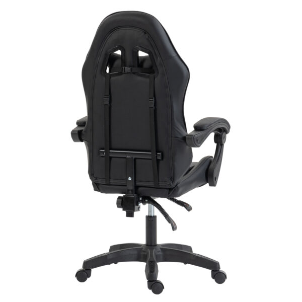 ΚΑΡΕΚΛΑ GAMING STRATUS HM1231.01 ΜΑΥΡΟ PVC--ΜΕ ΜΑΞIΛΑΡΑΚΙΑ ΜΕΣΗΣ/ΚΕΦΑΛΗΣ 62x62x119Υεκ - Image 5