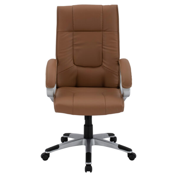 ΚΑΡΕΚΛΑ ΓΡΑΦΕΙΟΥ CHANDER HM1092.09 ΣΕ CAMEL ΑΠΟΧΡΩΣΗ 63x66x116 εκ. - Image 3