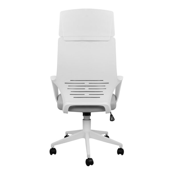 ΚΑΡΕΚΛΑ ΓΡΑΦΕΙΟΥ ANIVIA HM1054.21 ΓΚΡΙ & ΠΟΔΙ ΛΕΥΚΟ 64x61x126 εκ. - Image 6