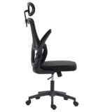 ΚΑΡΕΚΛΑ ΓΡΑΦΕΙΟΥ KESI HM1222.01 ΜΑΥΡO MESH & PP 52x50x122Υεκ. - Image 5