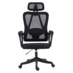 ΚΑΡΕΚΛΑ ΓΡΑΦΕΙΟΥ FRANTIC HM1224.01 ΜΑΥΡO MESH & ΠΟΛΥΠΡΟΠΥΛΕΝΙΟ 60x60x134Υεκ - Image 3