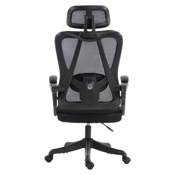 ΚΑΡΕΚΛΑ ΓΡΑΦΕΙΟΥ FRANTIC HM1224.01 ΜΑΥΡO MESH & ΠΟΛΥΠΡΟΠΥΛΕΝΙΟ 60x60x134Υεκ - Image 6