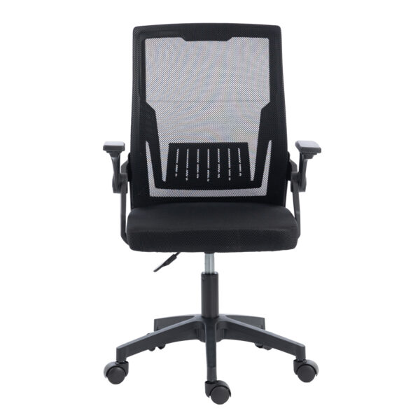 ΚΑΡΕΚΛΑ ΓΡΑΦΕΙΟΥ ZENITH HM1225.01 PP & MESH ΥΦΑΣΜΑ--ΜΑΥΡΟ 60x60x92-100Υεκ - Image 3