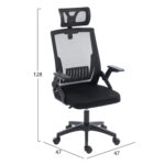 ΚΑΡΕΚΛΑ ΓΡΑΦΕΙΟΥ MATRON HM1226.01 ΜΑΥΡO PP & MESH ΥΦΑΣΜΑ 47x47x128Υεκ - Image 2