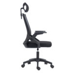 ΚΑΡΕΚΛΑ ΓΡΑΦΕΙΟΥ MATRON HM1226.01 ΜΑΥΡO PP & MESH ΥΦΑΣΜΑ 47x47x128Υεκ - Image 4