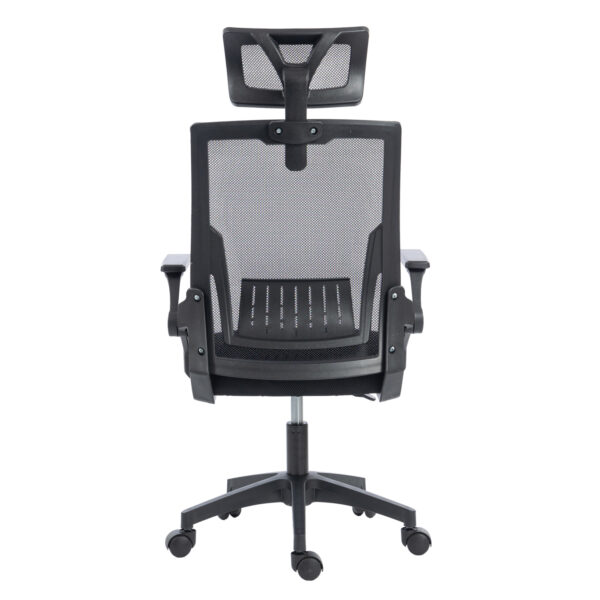 ΚΑΡΕΚΛΑ ΓΡΑΦΕΙΟΥ MATRON HM1226.01 ΜΑΥΡO PP & MESH ΥΦΑΣΜΑ 47x47x128Υεκ - Image 6