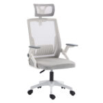ΚΑΡΕΚΛΑ ΓΡΑΦΕΙΟΥ MATRON HM1226.02 ΛΕΥΚΟ PP--ΑΝΟΙΧΤΟ ΓΚΡΙ MESH 47x47x128Υεκ