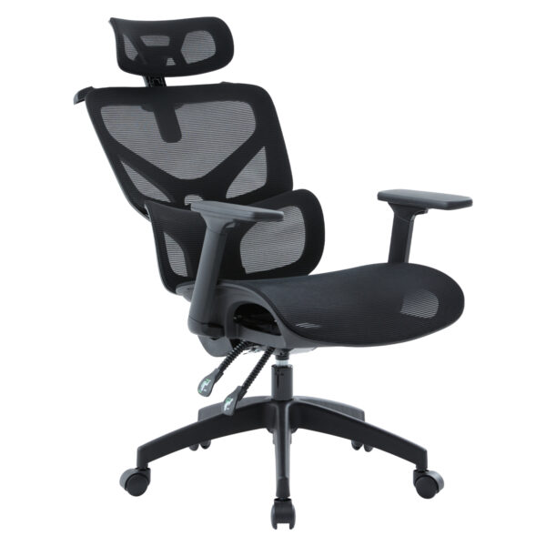 ΚΑΡΕΚΛΑ ΓΡΑΦΕΙΟΥ APEX HM1227.01 ΜΑΥΡO MESH & PP 68x68x120-130Υεκ - Image 5