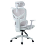 ΚΑΡΕΚΛΑ ΓΡΑΦΕΙΟΥ APEX HM1227.02 ΛΕΥΚΟ PP--ΑΝΟΙΧΤΟ ΓΚΡΙ MESH 68x68x120-130Υεκ - Image 6