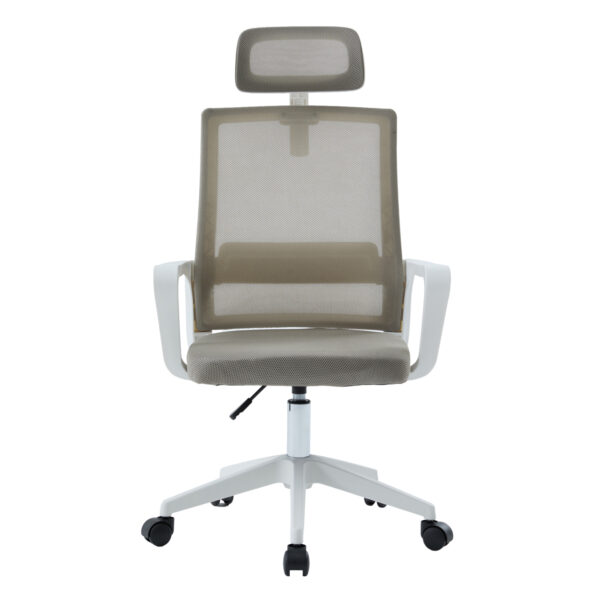 ΚΑΡΕΚΛΑ ΓΡΑΦΕΙΟΥ VELOCITY HM1229.02 ΛΕΥΚΟ PP--ΑΝΟΙΧΤΟ ΓΚΡΙ MESH 61x62x123Υεκ - Image 3