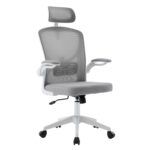 ΚΑΡΕΚΛΑ ΓΡΑΦΕΙΟΥ FLOATER HM1230.02 ΛΕΥΚΟ PP--ΑΝΟΙΧΤΟ ΓΚΡΙ MESH 62x62x106-116Υεκ