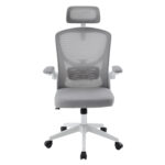 ΚΑΡΕΚΛΑ ΓΡΑΦΕΙΟΥ FLOATER HM1230.02 ΛΕΥΚΟ PP--ΑΝΟΙΧΤΟ ΓΚΡΙ MESH 62x62x106-116Υεκ - Image 3