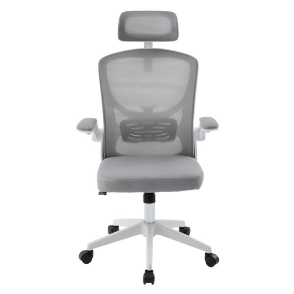 ΚΑΡΕΚΛΑ ΓΡΑΦΕΙΟΥ FLOATER HM1230.02 ΛΕΥΚΟ PP--ΑΝΟΙΧΤΟ ΓΚΡΙ MESH 62x62x106-116Υεκ - Image 3