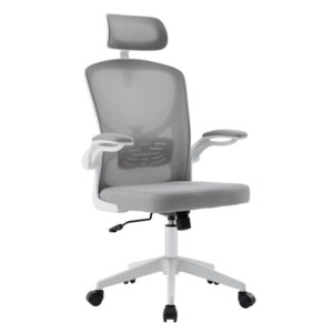 ΚΑΡΕΚΛΑ ΓΡΑΦΕΙΟΥ FLOATER HM1230.02 ΛΕΥΚΟ PP--ΑΝΟΙΧΤΟ ΓΚΡΙ MESH 62x62x106-116Υεκ