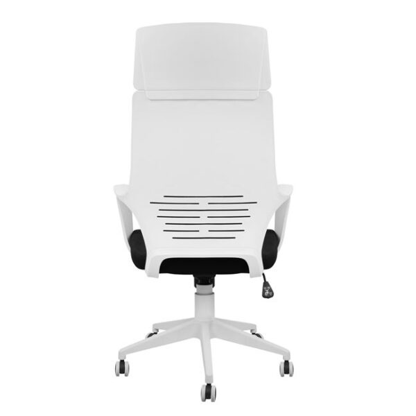 ΚΑΡΕΚΛΑ ΓΡΑΦΕΙΟΥ ANIVIA HM1054.01 ΜΑΥΡO & ΠΟΔΙ ΛΕΥΚΟ 64x61x126 εκ. - Image 6