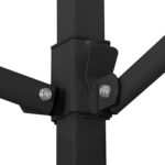 ΚΙΟΣΚΙ/GAZEBO MATTHEW HM6312 ΠΤΥΣΣΟΜΕΝΟ-ΣΚΕΛΕΤΟΣ ΜΕΤΑΛ.ΜΑΥΡΟΣ-ΛΕΥΚΟ ΥΦΑΣΜΑ 300x600x310Yεκ - Image 5