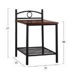 ΚΟΜΟΔΙΝΟ REVEN HM387 ΑΠΟ ΜΕΤΑΛΛΟ ΚΑΙ ΞΥΛΟ 45x35x48-61Y εκ. - Image 2