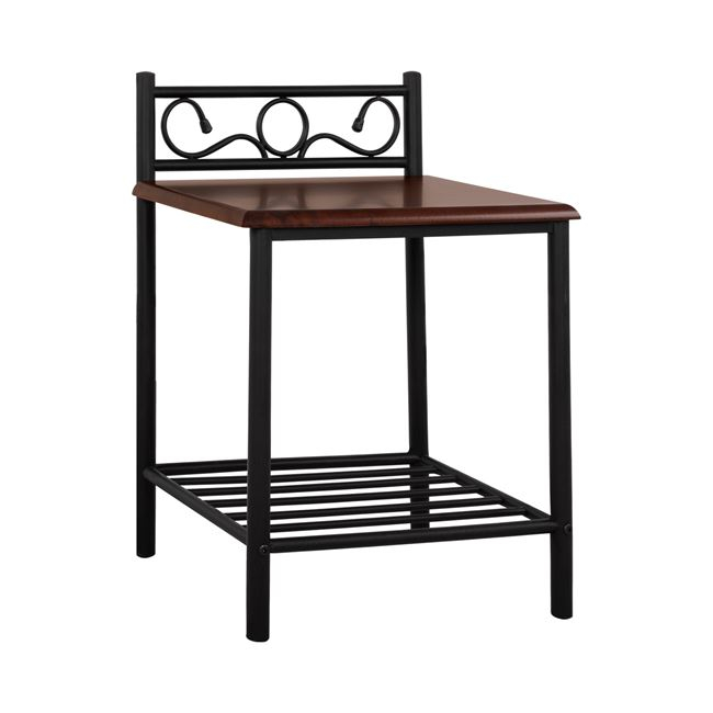 HM388 ΚΟΜΟΔΙΝΟ SUZIE HM388 ΑΠΟ ΜΕΤΑΛΛΟ ΚΑΙ ΞΥΛΟ 45x35x48-61Y εκ. - Image 1