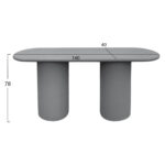 ΚΟΝΣΟΛΑ KENJI HM6584.01 FIBER CEMENT ΣΕ ΓΚΡΙ--140x40x78Υεκ. - Image 2