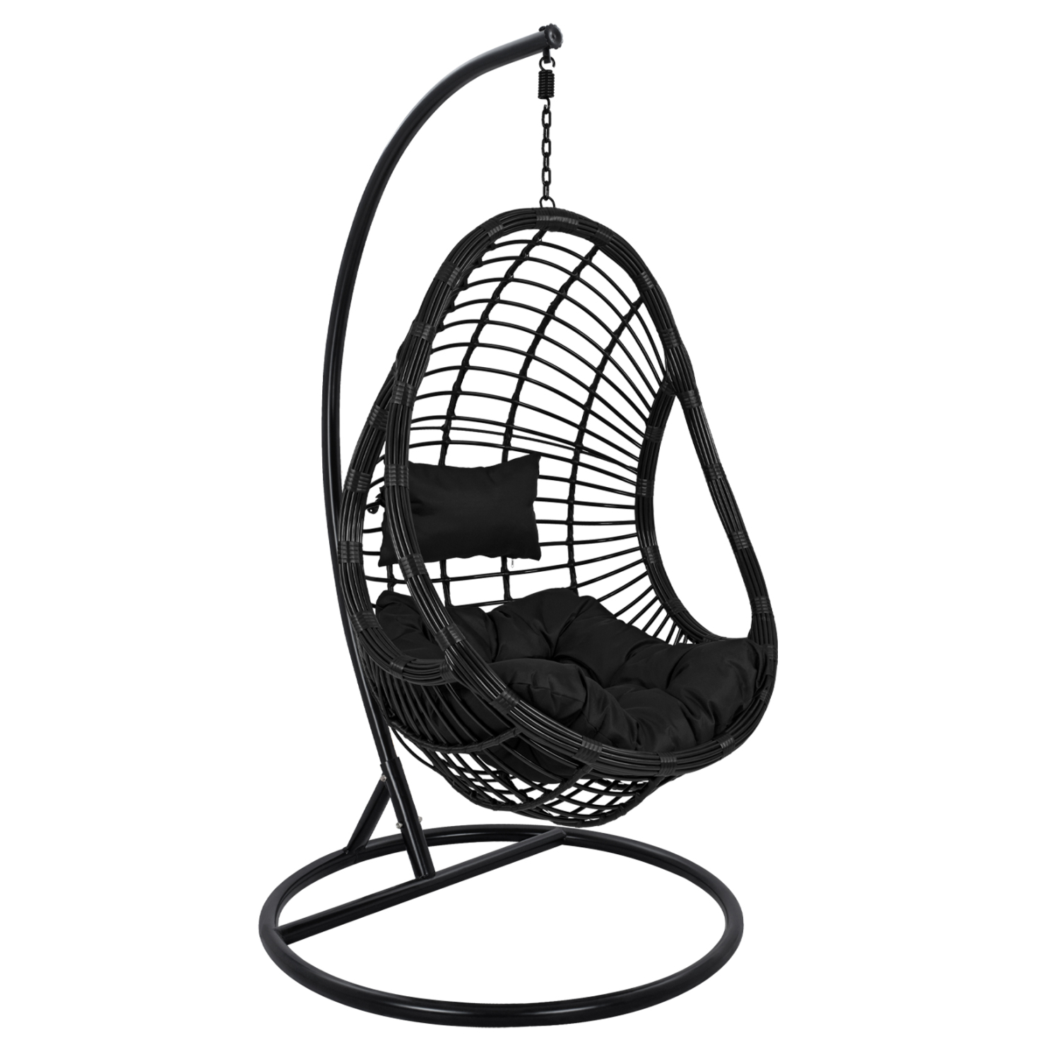 HM5541.02 ΚΡΕΜΑΣΤΗ ΠΟΛΥΘΡΟΝΑ ΦΩΛΙΑ CALLIE HM5541.02 ΜΕ ΜΑΥΡΟ WICKER & ΜΑΞΙΛΑΡΙΑ Φ105Χ195Υ εκ. - Image 1