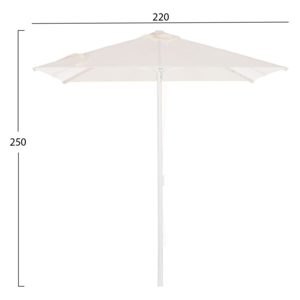 ΟΜΠΡΕΛΑ ΕΠΑΓΓEΛΜΑΤΙΚΗ ALU REGGIE 2.20x2.20x2.50m ΕΚΡΟΥ ΠΑΝΙ 8ΑΚΤΙΝΕΣ HM6013.01 - Image 2
