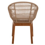 ΠΟΛΥΘΡΟΝΑ AMORA HM9567 TEAK ΠΟΔΙΑ ΣΚΕΛΕΤΟΣ ΑΛΟΥΜΙΝΙΟΥ & POLYRATTAN 64x60x87Yεκ. - Image 6