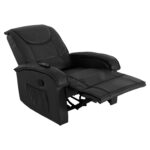 ΠΟΛΥΘΡΟΝΑ RELAX ΜΕ ΜΗΧΑΝΙΣΜΟ MASSAGE ROCCA HM0026.01 PU ΜΑΥΡΟ 88x90x80 εκ. - Image 3