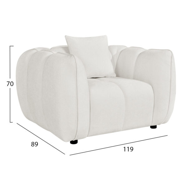 ΣΕΤ ΚΑΝΑΠΕΣ ΓΩΝΙΑ (ΑΡΙΣΤΕΡΗ)-ΠΟΛΥΘΡΟΝΑ LOUNGE LYKKE HM10820.02L ΕΚΡΟΥ ΥΦΑΣΜΑ - Image 3