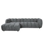 ΣΕΤ ΚΑΝΑΠΕΣ ΓΩΝΙΑ (ΑΡΙΣΤΕΡΗ)-ΠΟΛΥΘΡΟΝΑ LOUNGE LYKKE HM10820.01L ΓΚΡΙ ΥΦΑΣΜΑ - Image 5