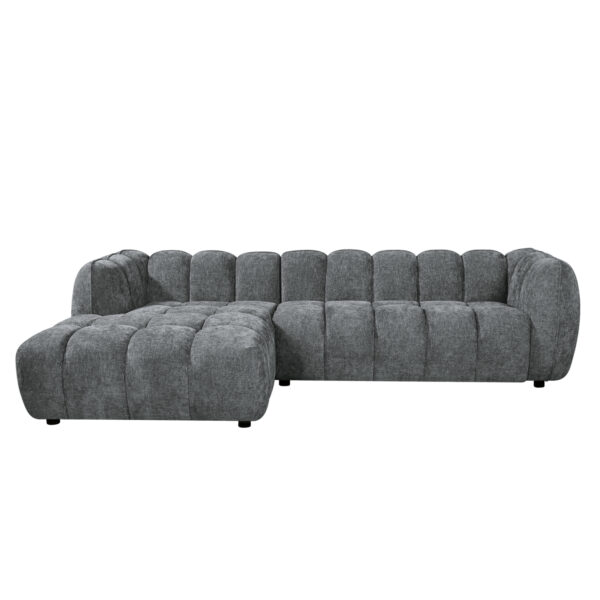 ΣΕΤ ΚΑΝΑΠΕΣ ΓΩΝΙΑ (ΑΡΙΣΤΕΡΗ)-ΠΟΛΥΘΡΟΝΑ LOUNGE LYKKE HM10820.01L ΓΚΡΙ ΥΦΑΣΜΑ - Image 5