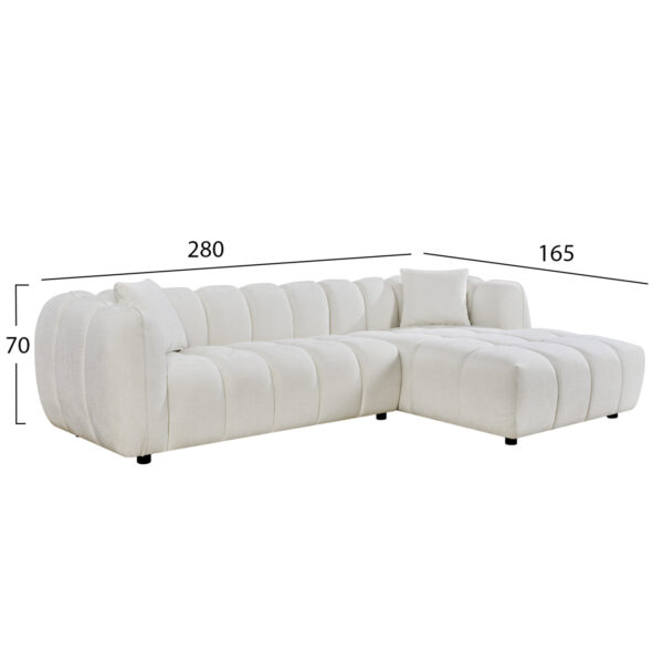 ΣΕΤ ΚΑΝΑΠΕΣ ΓΩΝΙΑ (ΔΕΞΙΑ)-ΠΟΛΥΘΡΟΝΑ LOUNGE LYKKE HM10820.02R ΕΚΡΟΥ ΥΦΑΣΜΑ - Image 2