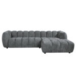 ΣΕΤ ΚΑΝΑΠΕΣ ΓΩΝΙΑ (ΔΕΞΙΑ)-ΠΟΛΥΘΡΟΝΑ LOUNGE LYKKE HM10820.01R ΓΚΡΙ ΥΦΑΣΜΑ - Image 5
