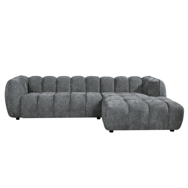 ΣΕΤ ΚΑΝΑΠΕΣ ΓΩΝΙΑ (ΔΕΞΙΑ)-ΠΟΛΥΘΡΟΝΑ LOUNGE LYKKE HM10820.01R ΓΚΡΙ ΥΦΑΣΜΑ - Image 5