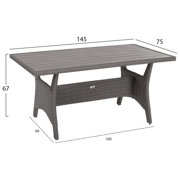ΣΕΤ ΣΑΛΟΝΙ ΓΩΝΙΑ & ΤΡΑΠΕΖΙ CARSON HM6078.01 ΓΚΡΙ ΣΥΝΘ.RATTAN-ΜΑΞΙΛΑΡΙΑ - Image 3