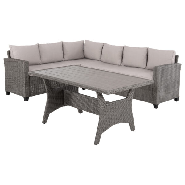 ΣΕΤ ΣΑΛΟΝΙ ΓΩΝΙΑ & ΤΡΑΠΕΖΙ CARSON HM6078.01 ΓΚΡΙ ΣΥΝΘ.RATTAN-ΜΑΞΙΛΑΡΙΑ - Image 4