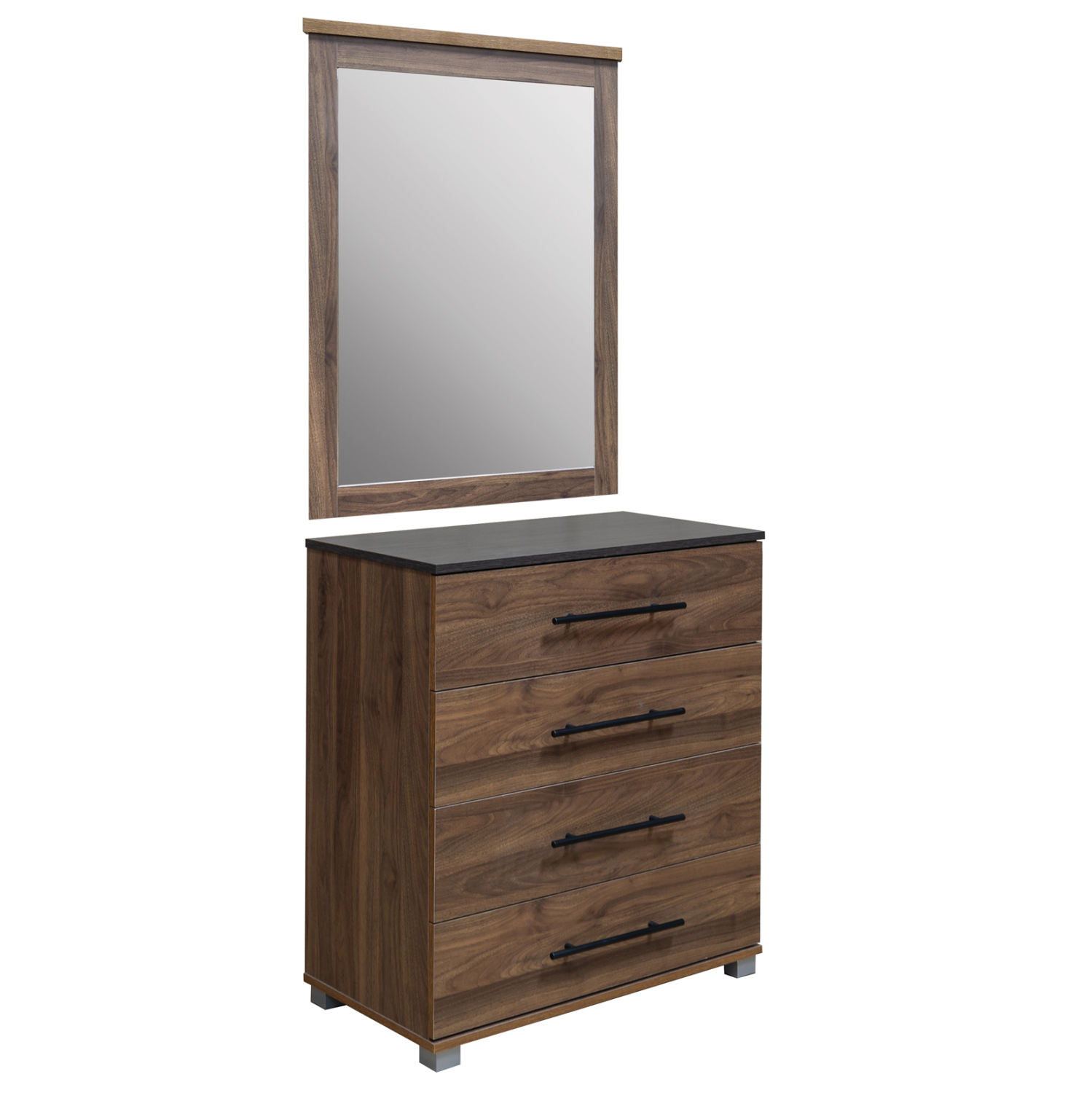 HM10889.11 ΣΕΤ ΣΥΡΤΑΡΙΕΡΑ ΜΕ ΚΑΘΡΕΠΤΗ CARYS HM10889.11 ΜΕΛΑΜΙΝΗ ΣΕ ΚΑΡΥΔΙ - Image 1