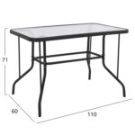 ΣΕΤ ΤΡΑΠΕΖΑΡΙΑΣ 5ΤΜΧ ADAM HM10727.03 ΚΑΡΕΚΛΕΣ ΜΕΤΑΛΛΙΚΕΣ & ΤΡΑΠΕΖΙ 110x60εκ ΜΑΥΡΟ - Image 2