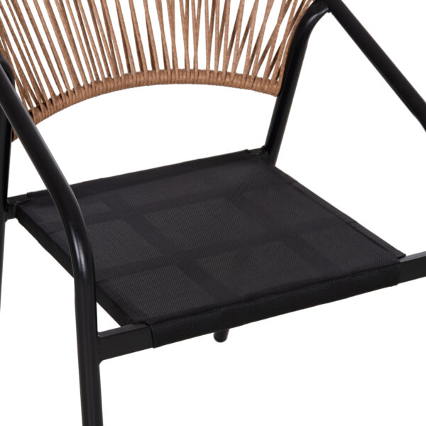 ΣΕΤ ΤΡΑΠΕΖΑΡΙΑΣ 5ΤΜΧ ADAM HM10727.03 ΚΑΡΕΚΛΕΣ ΜΕΤΑΛΛΙΚΕΣ & ΤΡΑΠΕΖΙ 110x60εκ ΜΑΥΡΟ - Image 5