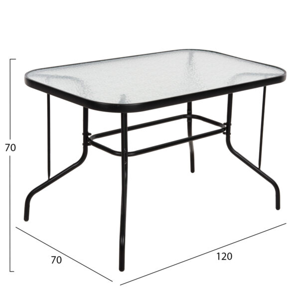 ΣΕΤ ΤΡΑΠΕΖΑΡΙΑΣ 5ΤΜΧ ADAM HM10896.03 ΤΡΑΠΕΖΙ 120x70εκ & 4 ΠΟΛΥΘΡΟΝΕΣ--ΜΑΥΡΟ - Image 2
