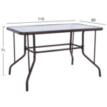 ΣΕΤ ΤΡΑΠΕΖΑΡΙΑΣ 5ΤΜΧ ADAM HM10897.02 ΤΡΑΠΕΖΙ 110x60εκ & 4 ΠΟΛΥΘΡΟΝΕΣ--ΚΑΦΕ - Image 2