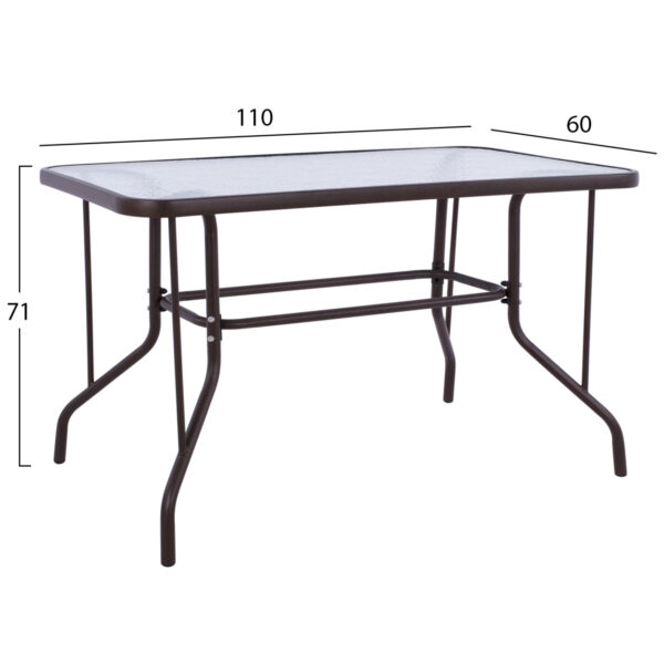 ΣΕΤ ΤΡΑΠΕΖΑΡΙΑΣ 5ΤΜΧ ADAM HM10897.02 ΤΡΑΠΕΖΙ 110x60εκ & 4 ΠΟΛΥΘΡΟΝΕΣ--ΚΑΦΕ - Image 2