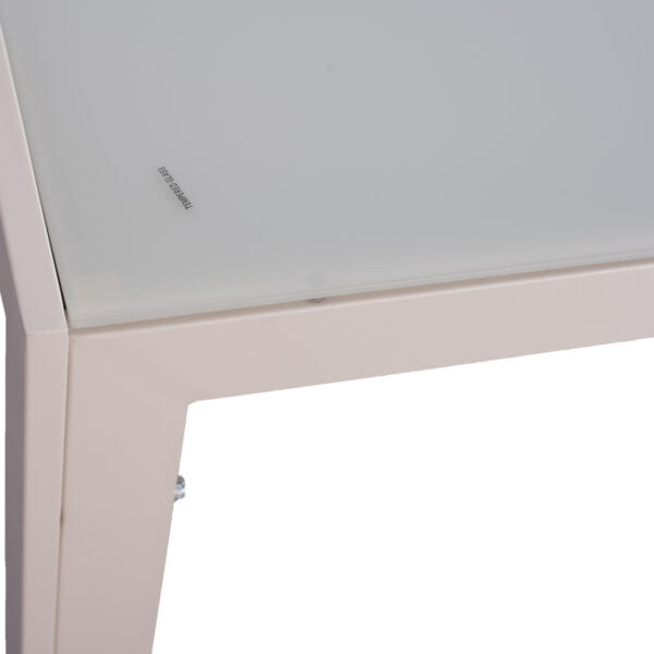 ΣΕΤ ΤΡΑΠΕΖΑΡΙΑΣ 7ΤΜΧ MIRI HM10875.03 ΤΡΑΠΕΖΙ ΜΕΤΑΛ.ΛΕΥΚΟ--ΚΑΡΕΚΛΕΣ ΑΛΟΥΜΙΝΙΟΥ - Image 5